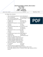 SRINIVASA RAMANUJAN PUBLIC SCHOOL CHEMISTRY TEST ON BIOMOLECULES