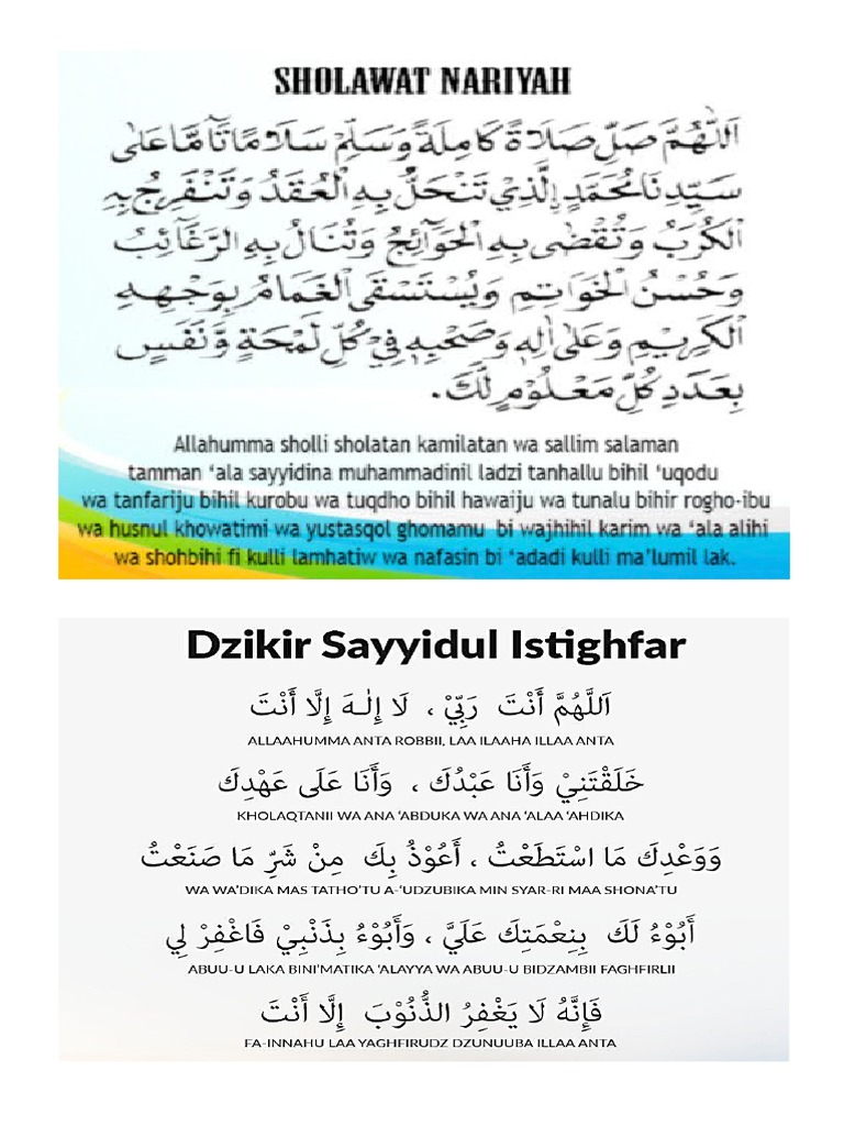 Sholawat Nariyah - Istigfar | PDF