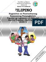 Filipino4 - Q3 - W3 - A1 - Pagsulat NG Argumento at Editoryal FINAL