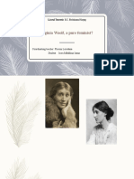 Virginia Woolf, A Pure Feminist?: Liceul Teoretic I.C