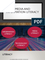 Media, Information, Technology Literacy