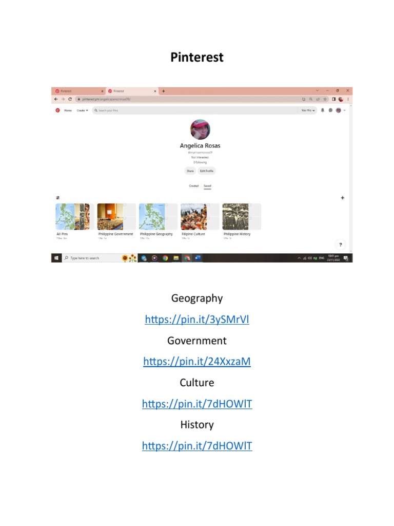Pinterest: Geography, Culture, History | PDF