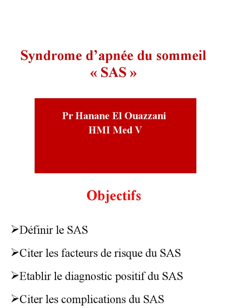 SAS | PDF | Syndrome d'apnées du sommeil | Médecine du sommeil
