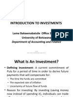 Topic 1 Introduction To Investments