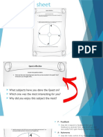 How To Fill in The Reflection Sheet