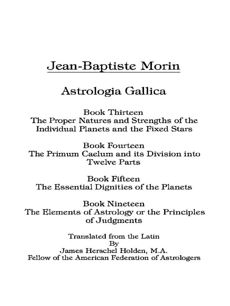 Jean-Baptiste Morin - Astrologia Gallica image