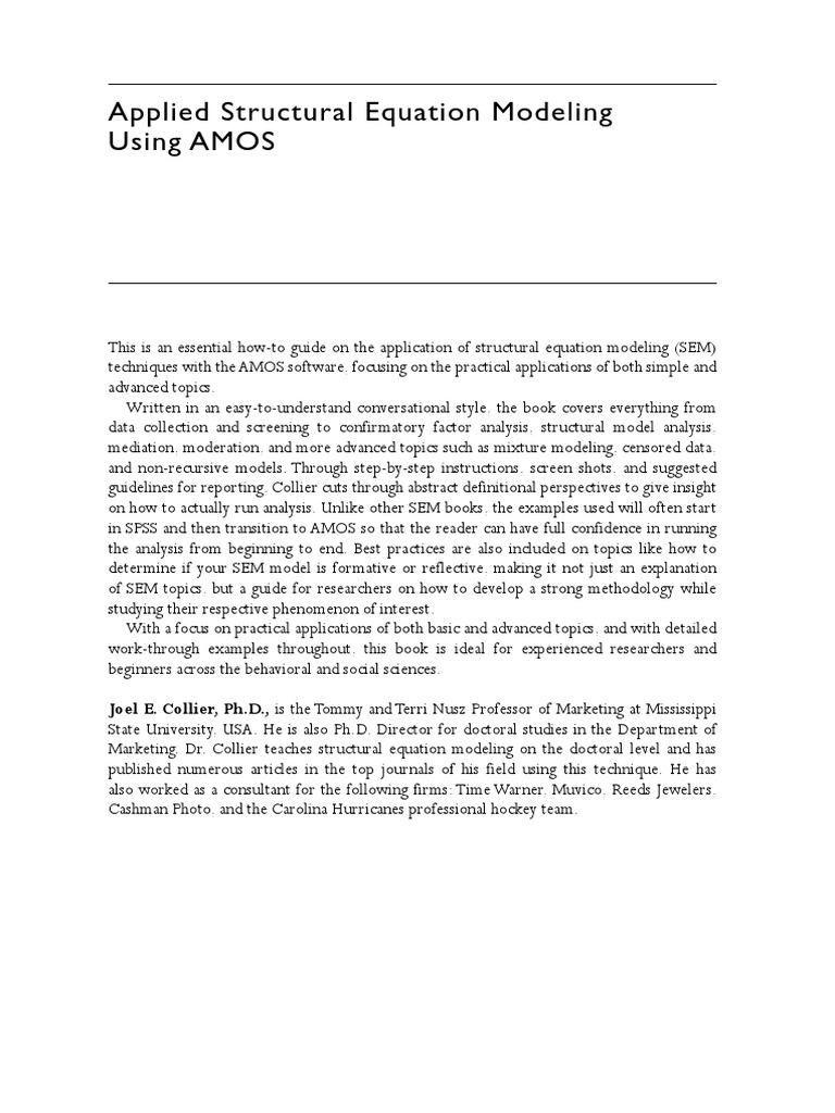 Previewpdf | PDF | Structural Equation Modeling | Dependent And ...