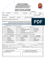 Pre Medical Evaluatiom Form PFT 1 PDF