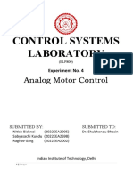 AnalogMotorControl Report