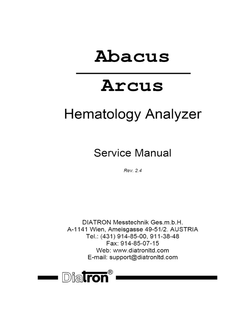 Abacus Arcus Service Manual PDF | PDF