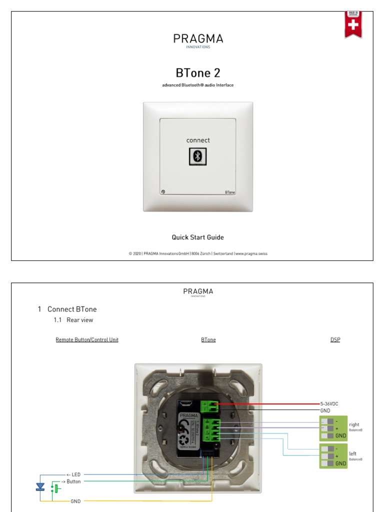 PI BTone 2 - QuickStartGuide V1.2 Eng | PDF