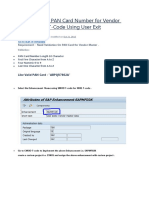 Validation On PAN Card Number For Vendor Master XK01 T