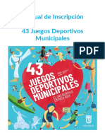Manual de Inscripción 43 Juegos Deportivos Municipales
