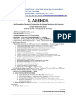 Agenda Conselho Pastoral Paroquial Fevereiro de 2023