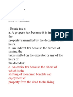 Estate Tax - Review Questionnaire