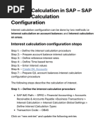 Interest Calculation in SAP 