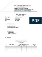 Format Soal Ujian Praktek Dan Penilaian