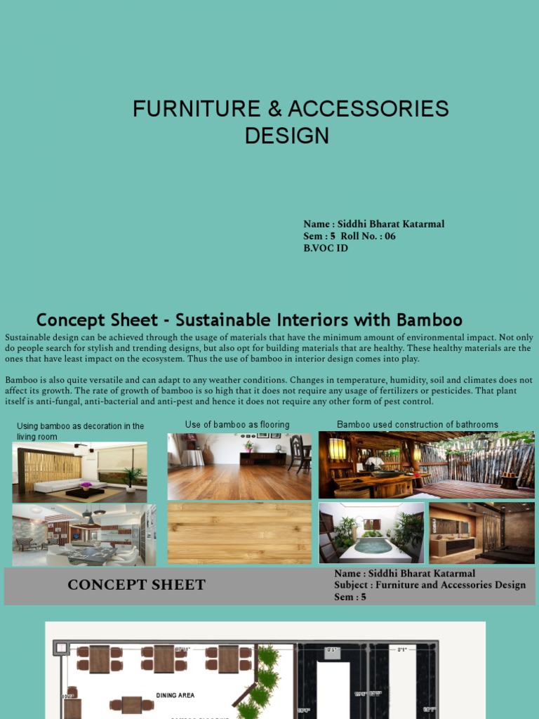 Sustainable Bamboo Furniture Design | PDF | Nature | Earth Sciences