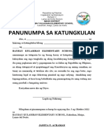 Panunumpa Sa Katungkulan PTA SPG