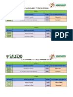 Calendario Segunda Fecha