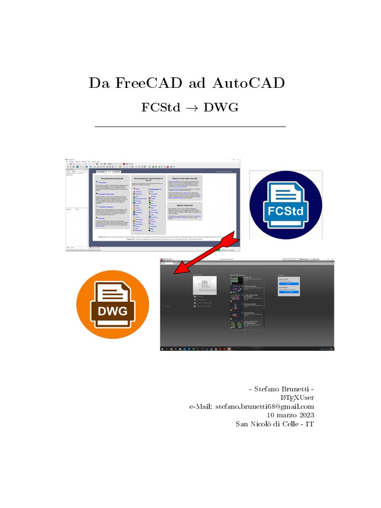 Da Freecad FCSTD A Autocad DWG | PDF