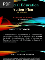 SNED Action Plan for Inclusive Education | PDF | Individualized ...