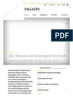 Die Stimme Als Seismograf Der Seele - Mdw-Magazin - Annett Maztke - Stimmtraining - Acting PDF