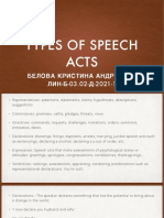 Types of Speech Acts