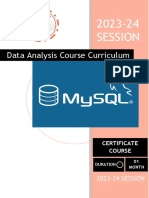Mysql Course Curriculum