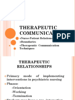 Therapeutic Communication