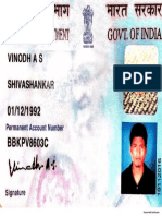 Vinodh PAN Card