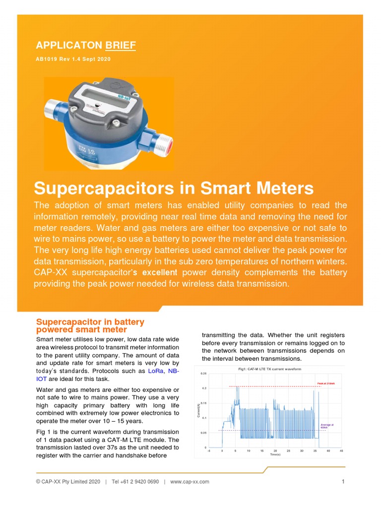AB1019 Supercapacitors in Smart Meters | PDF | Electric Power ...