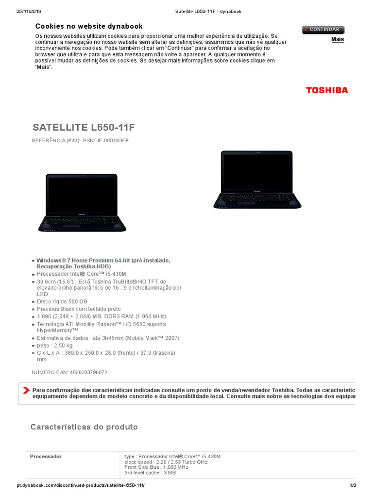 Toshiba Satellite L650-11F - Dynabook | PDF | DVD | Bluetooth