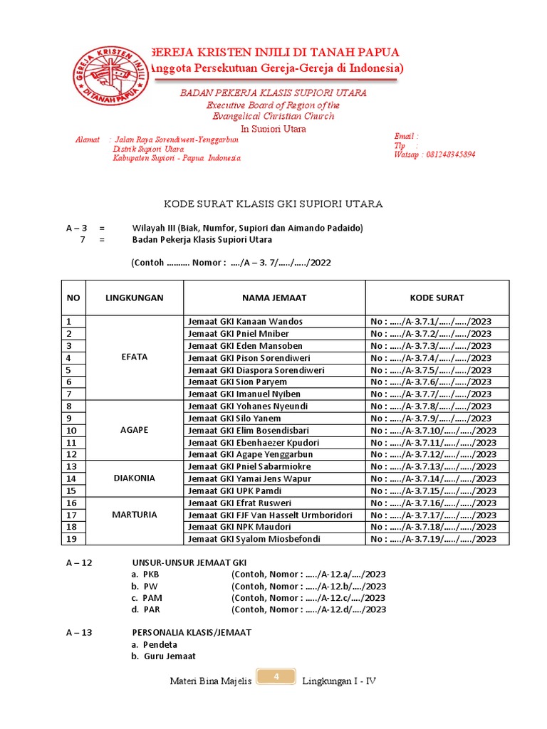 Klasifikasi Penomoran Surat | PDF