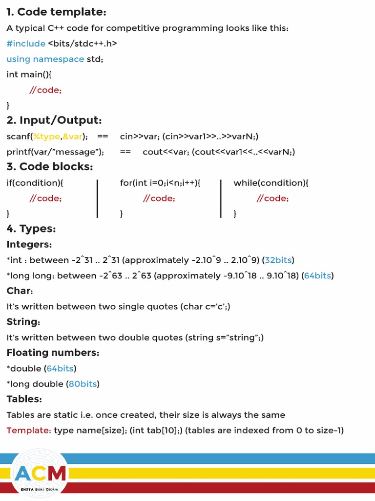 C For Competitive Programming - Lesson1 | PDF