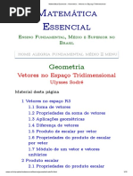 Matemática Essencial - Geometria - Vetores No Espaço Tridimensional