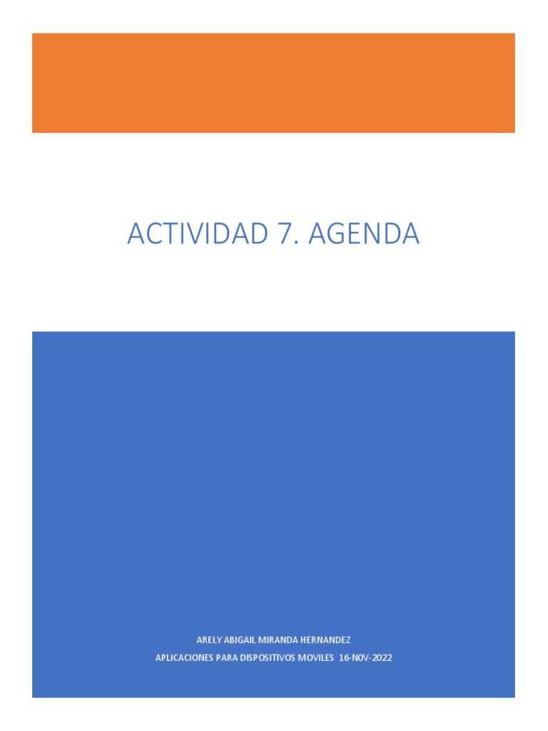 Creación de Agenda en Android Studio | PDF | Aplicación movil | Software