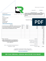 CR DESIGN Service Invoice for Residential House Plans