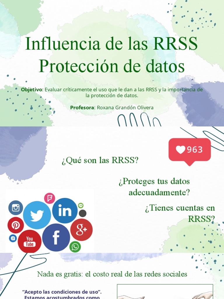 Clase 16 Unidad 2 RRSS y Protección de Datos | PDF | Privacidad de la ...