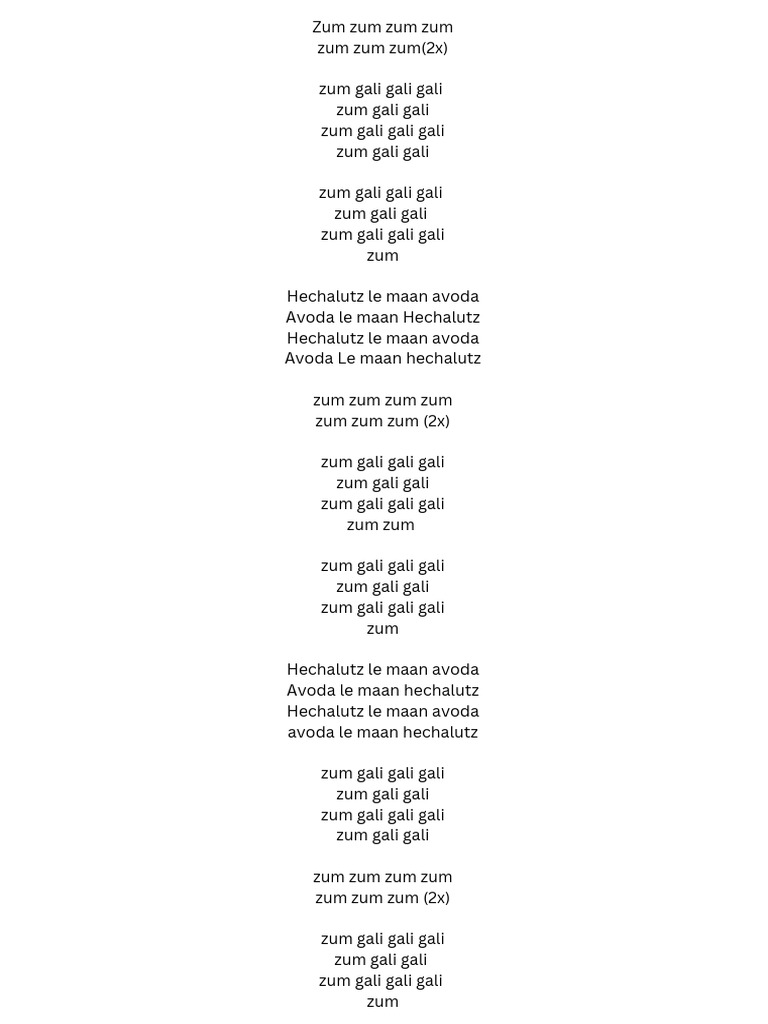 (Zum Gali Gali) PDF | PDF