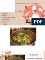 Methods in Cooking Vegetables