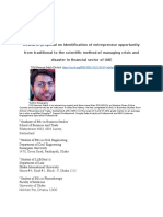 Research Proposal On Identification of Entrepreneur Opportunity From Traditional To The Scientific Method of Managing Crisis and Disaster in Financial Sector of UAE PDF