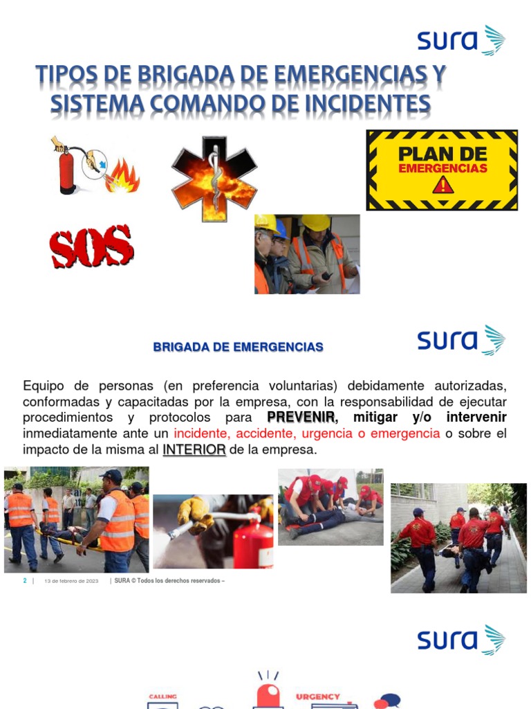 Brigadas Emergencias y Sistema Comando de Incidentes (Sura) - 1 | PDF ...