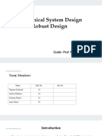 Mechanical System Design Guide for Robust Design