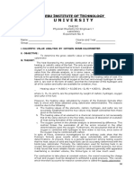 Expt. No. 6 Calorific Value Analysis by Oxygen Bomb Calorimeter