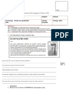 Examen Final 3° Básico Lenguaje 2020