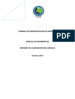 Informe Carrera de Adm de Empresas