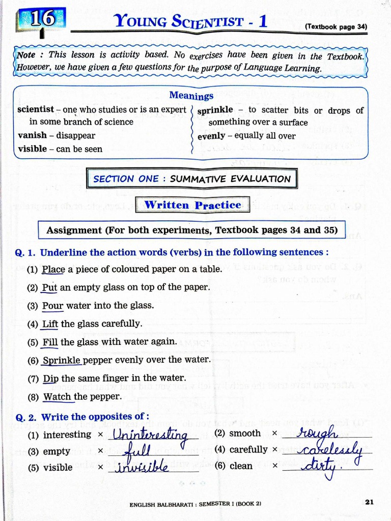 3rd English Lesson 16 | PDF