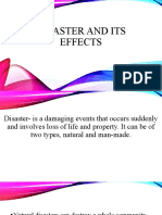 Disaster and Its Effects