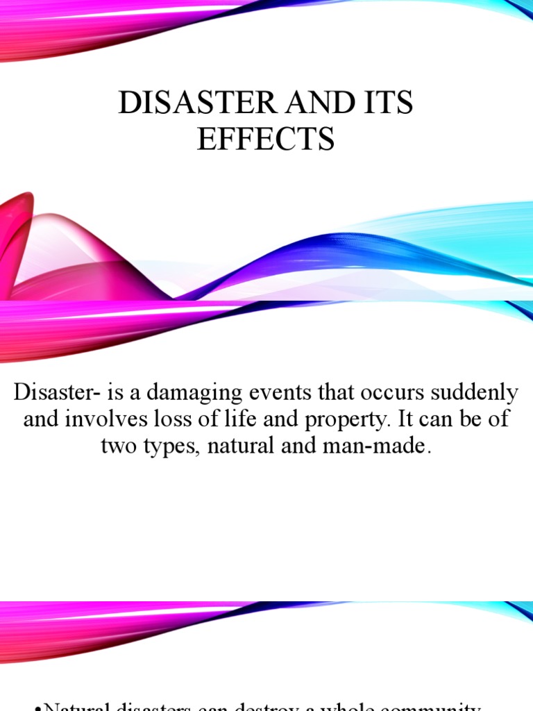 Disaster And Its Effects Pdf Natural Disasters Hazards